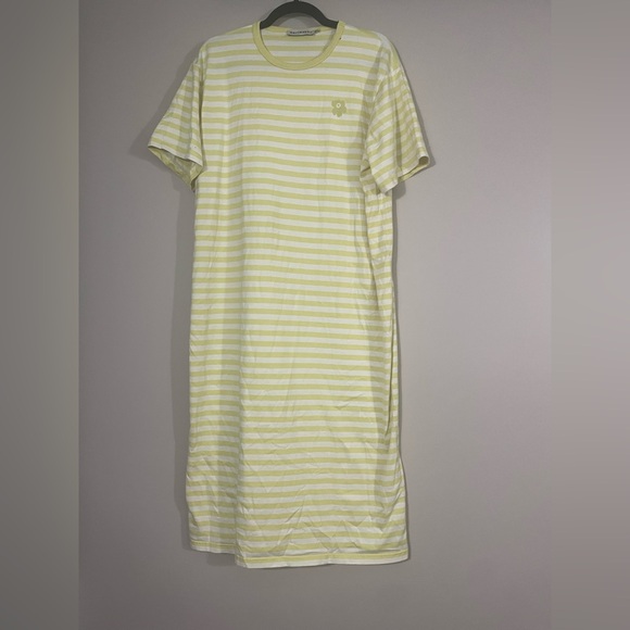 MARIMEKKO lemon striped tee dress, sz M - Picture 4 of 9